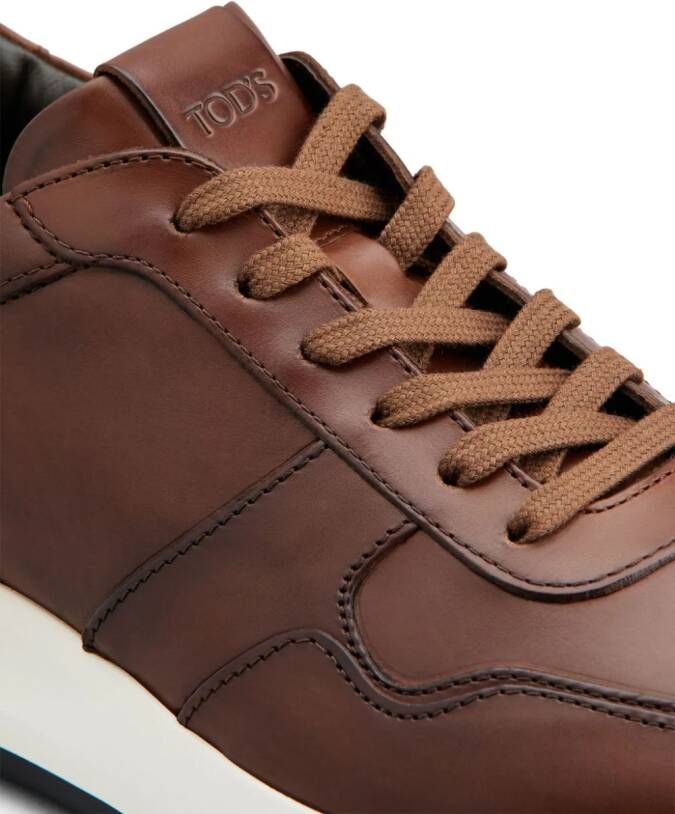 Tod's panelled leather sneakers Brown