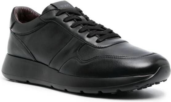 Tod's panelled logo-tongue sneakers Black