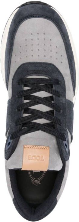 Tod's panelled suede low-top sneakers Blue
