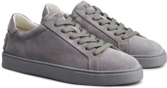 Tod's panelled suede sneakers Grey