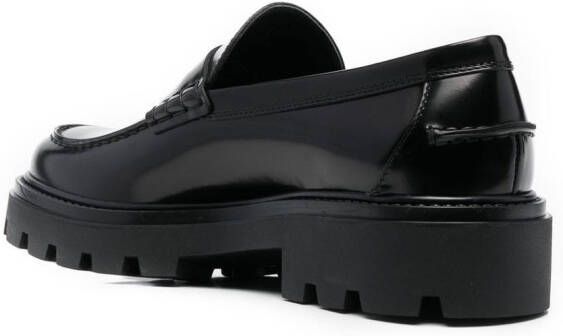 Tod's patent-leather loafers Black