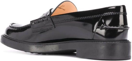 Tod's patent penny loafers Black