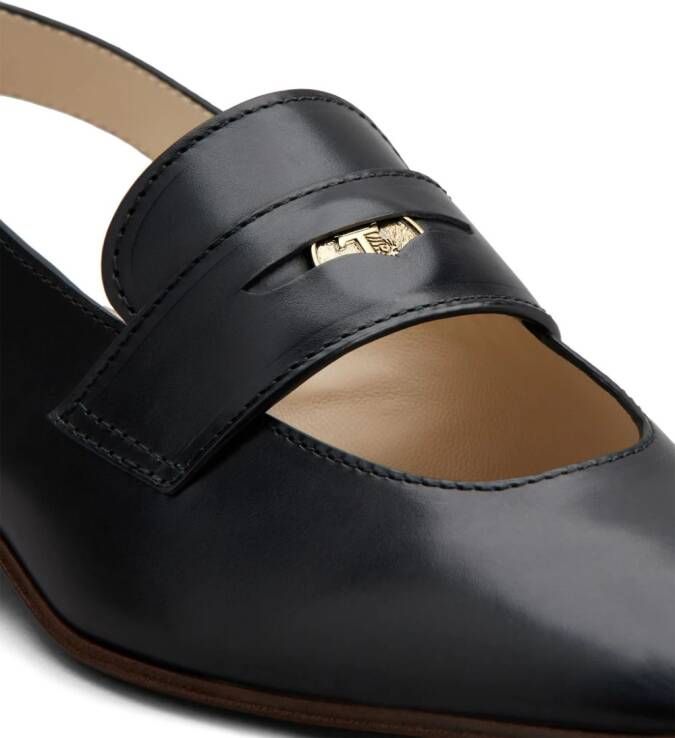 Tod's penny-detail leather pumps Black