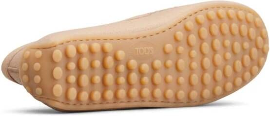 Tod's penny-slot detail leather loafers Neutrals