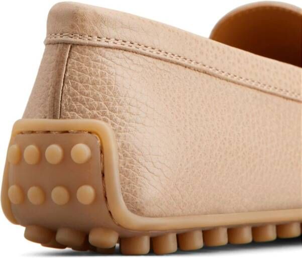 Tod's penny-slot detail leather loafers Neutrals