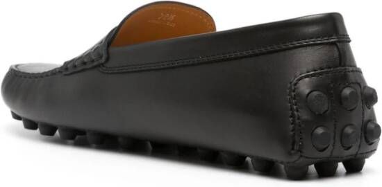 Tod's penny-slot leather loafers Black