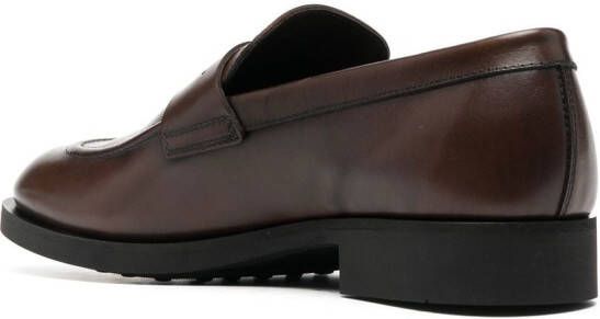 Tod's penny-slot leather loafers Brown