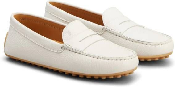 Tod's penny-slot leather loafers White