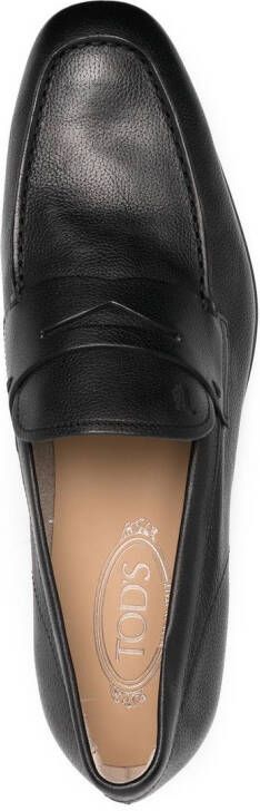 Tod's penny-slot logo-embossed loafers Black