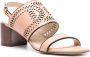 Tod's perforated 55mm leather sandals Pink - Thumbnail 2