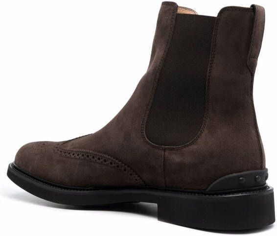 Tod's perforated Chelsea boots Brown