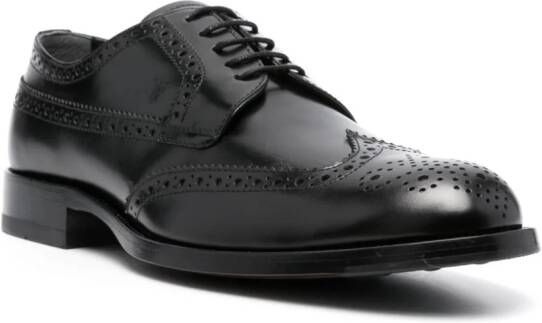 Tod's polished-finish lace-up brogues Black