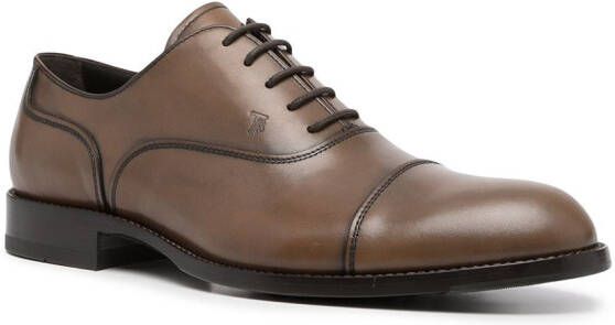 Tod's polished-finish lace-up shoes Brown