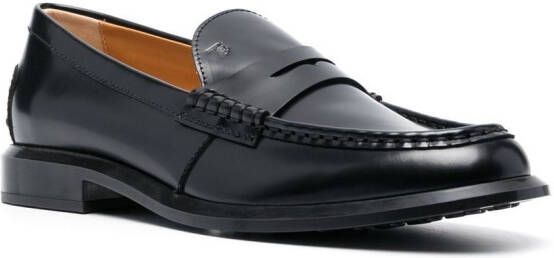 Tod's round-toe penny loafers Black