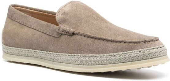 Tod's round-toe slip-on loafers Neutrals