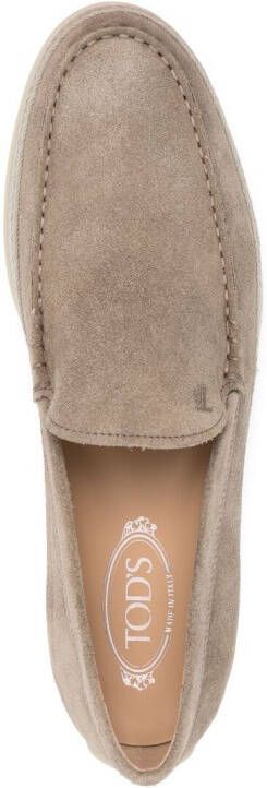 Tod's round-toe slip-on loafers Neutrals