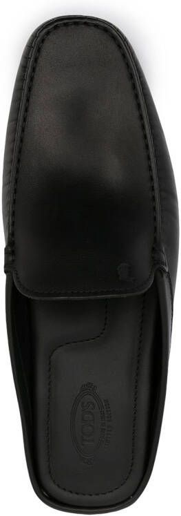 Tod's Sabot leather slippers Black