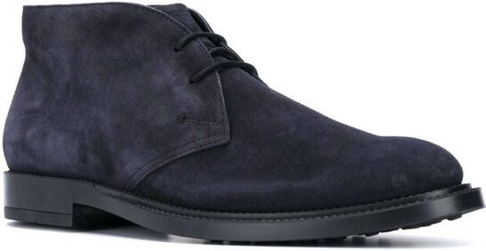 Tod's short ankle suede desert boots Blue