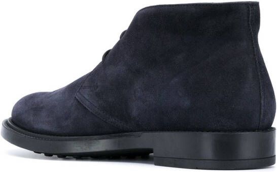 Tod's short ankle suede desert boots Blue