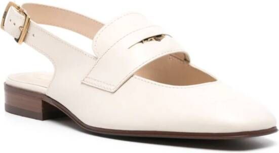 Tod's slingback leather loafers Neutrals
