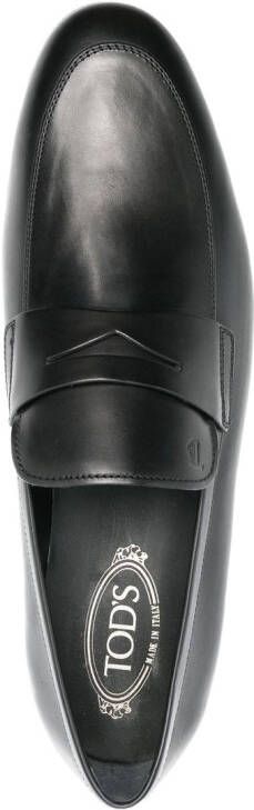 Tod's slip-on leather loafers Black
