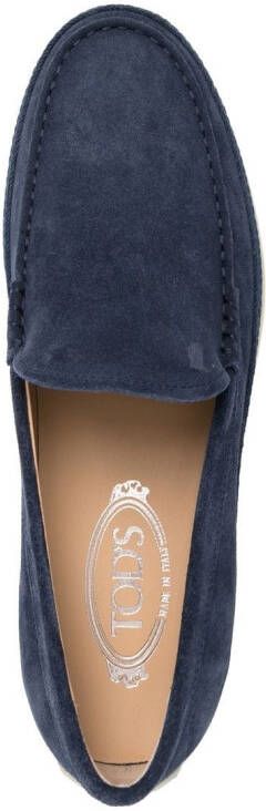Tod's slip-on leather loafers Blue