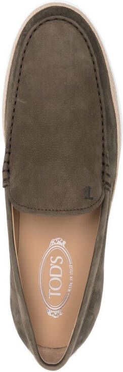 Tod's slip-on style loafers Green