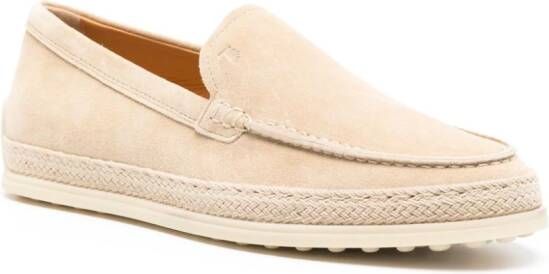 Tod's slip-on suede loafers Brown