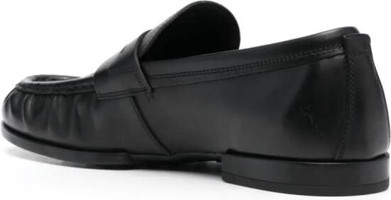 Tod's smooth leather loafers Black