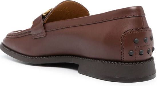 Tod's square-toe loafers Brown