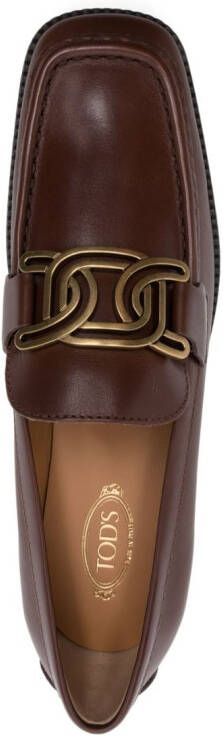 Tod's square-toe loafers Brown