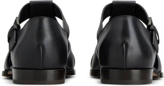 Tod's strap-detail leather sandals Black
