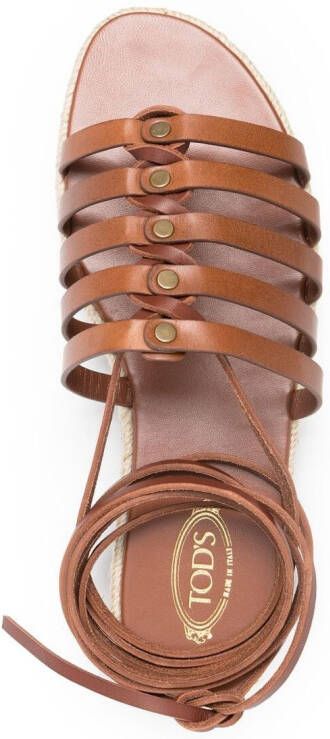 Tod's strappy leather sandals Brown