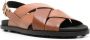 Tod's strappy slingback leather sandals Brown - Thumbnail 2
