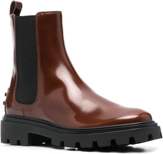 Tod's studded Chelsea boots Brown