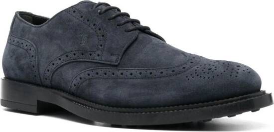 Tod's suede Derby shoes Blue