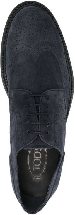 Tod's suede Derby shoes Blue