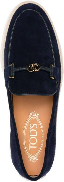 Tod's suede espadrille loafers Blue