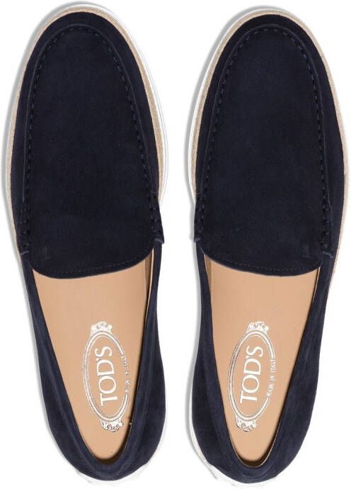 Tod's suede espadrille loafers Blue