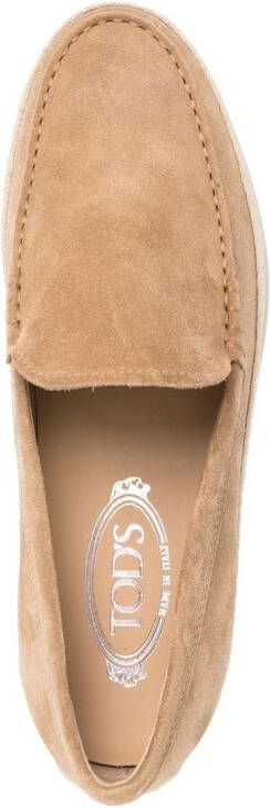 Tod's suede espadrille loafers Neutrals