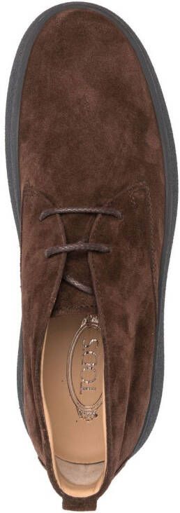 Tod's suede lace-up boots Brown