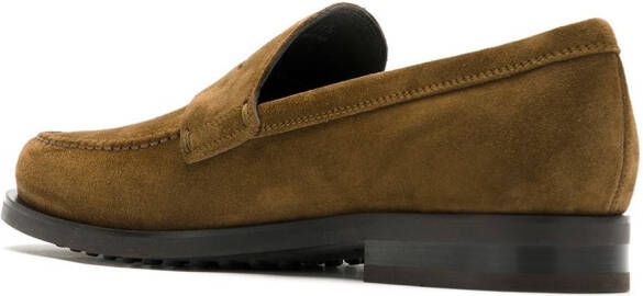 Tod's suede leather loafers Brown