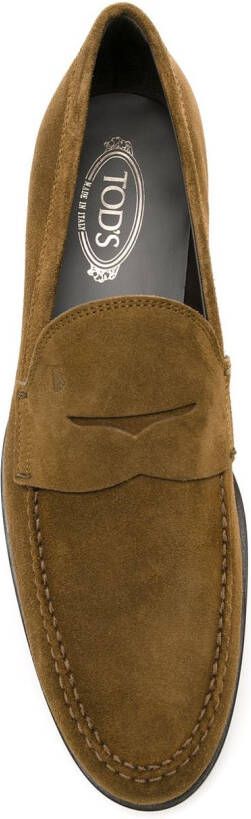Tod's suede leather loafers Brown