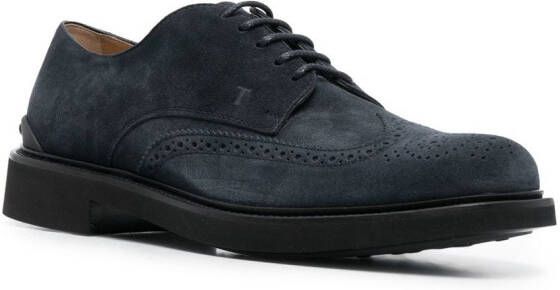 Tod's suede oxford shoes Blue