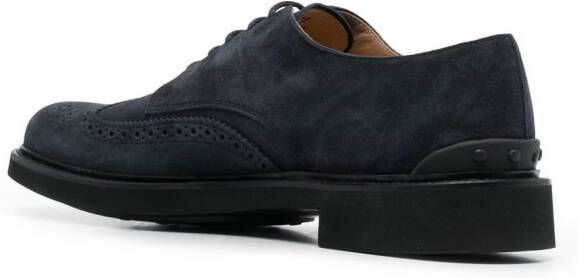 Tod's suede oxford shoes Blue