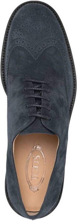 Tod's suede oxford shoes Blue