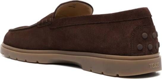 Tod's suede penny loafers Brown