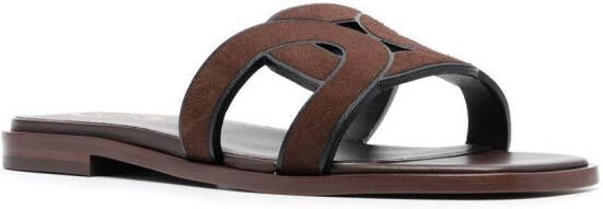 Tod's suede slide sandals Brown