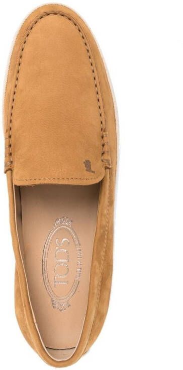 Tod's suede slip-on loafers Brown