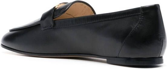Tod's T-logo leather loafers Black